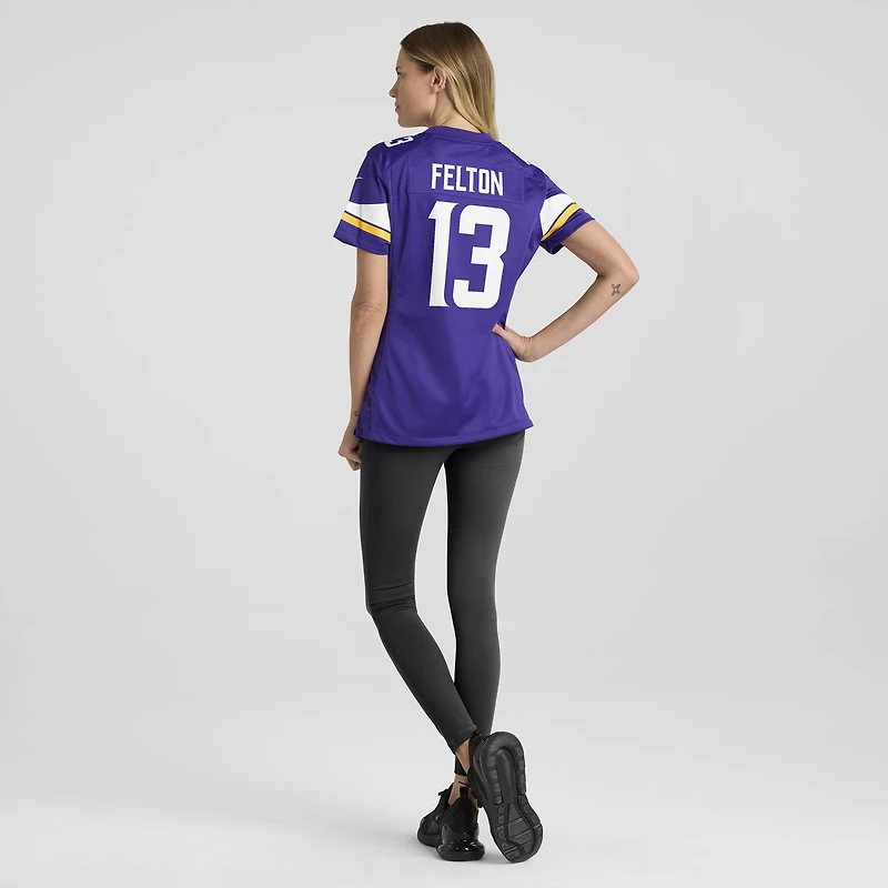 Maillot Nike Tai Felton violet pour femme des Vikings du Minnesota