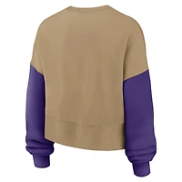 Women's Nike Tan Minnesota Vikings Oversized Rewind Pullover Sweatshirt