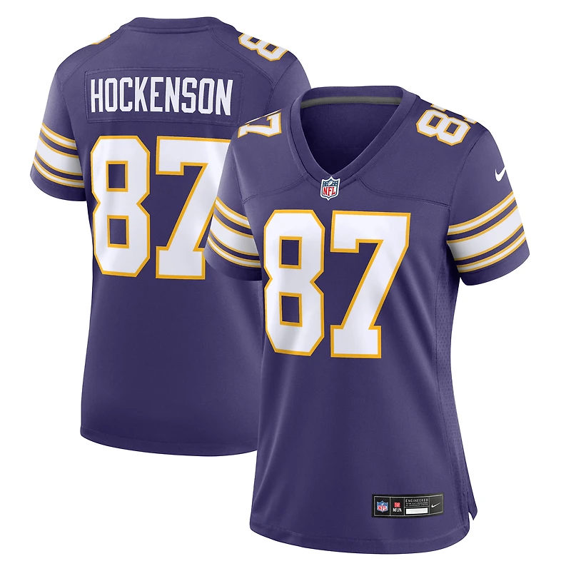 Nike T.J. pour Femme Maillot de joueur violet Hockenson des Vikings du Minnesota