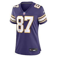 Nike T.J. pour Femme Maillot de joueur violet Hockenson des Vikings du Minnesota