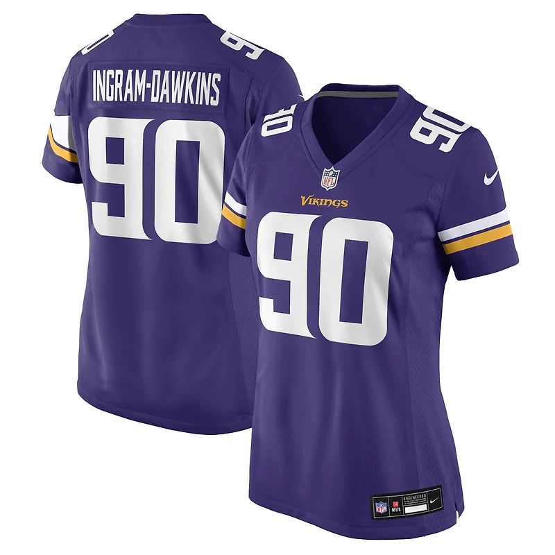 Women's Nike Tyrion Ingram-Dawkins  Purple Minnesota Vikings Team Game Jersey
