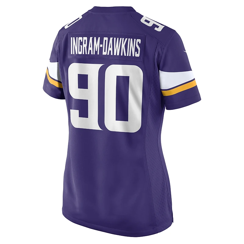 Women's Nike Tyrion Ingram-Dawkins  Purple Minnesota Vikings Team Game Jersey