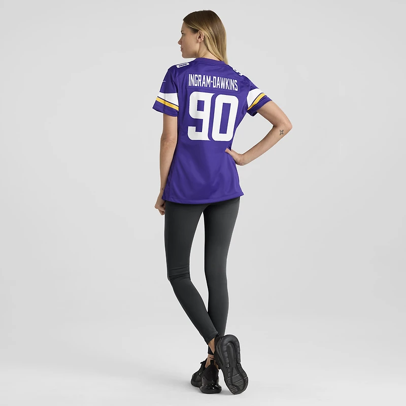 Women's Nike Tyrion Ingram-Dawkins  Purple Minnesota Vikings Team Game Jersey