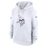 Sweat à capuche Nike blanc Dri-FIT pour femme avec logo alternatif des Vikings du Minnesota