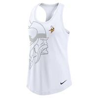 Women's Nike White Minnesota Vikings Tri-Blend Racerback Scoop Neck Tank Top
