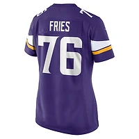 Women's Nike Will Fries  Purple Minnesota Vikings Team Game Jersey