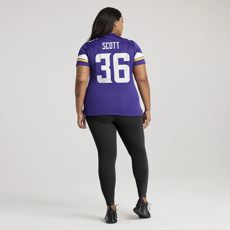 Maillot Nike Zavier Scott violet pour femme des Vikings du Minnesota