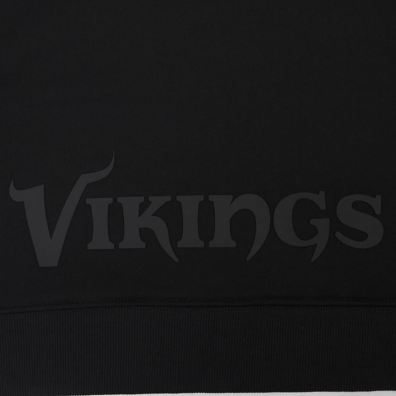 Women's Pro Standard Black Minnesota Vikings Jeweled Cropped Pullover Hoodie