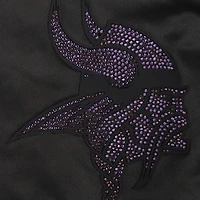 Women's Pro Standard Black Minnesota Vikings Jeweled Satin Full-Snap Jacket