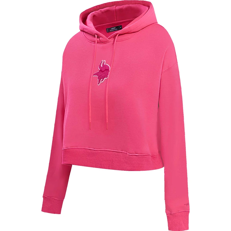 Sweat à capuche court Pro Standard Minnesota Vikings triple rose pour femmes