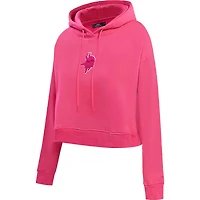 Sweat à capuche court Pro Standard Minnesota Vikings triple rose pour femmes