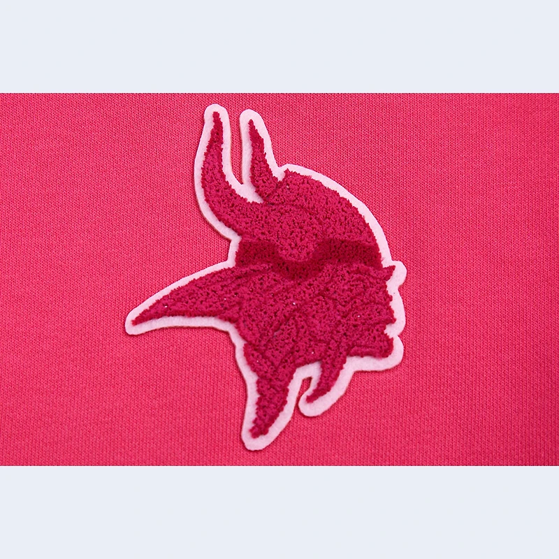 Sweat à capuche court Pro Standard Minnesota Vikings triple rose pour femmes