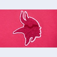 Sweat à capuche court Pro Standard Minnesota Vikings triple rose pour femmes