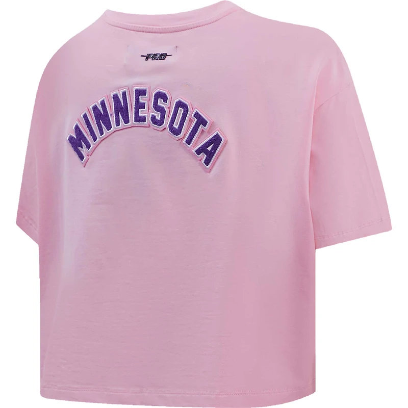 Women's Pro Standard Pink Minnesota Vikings Cropped Boxy T-Shirt