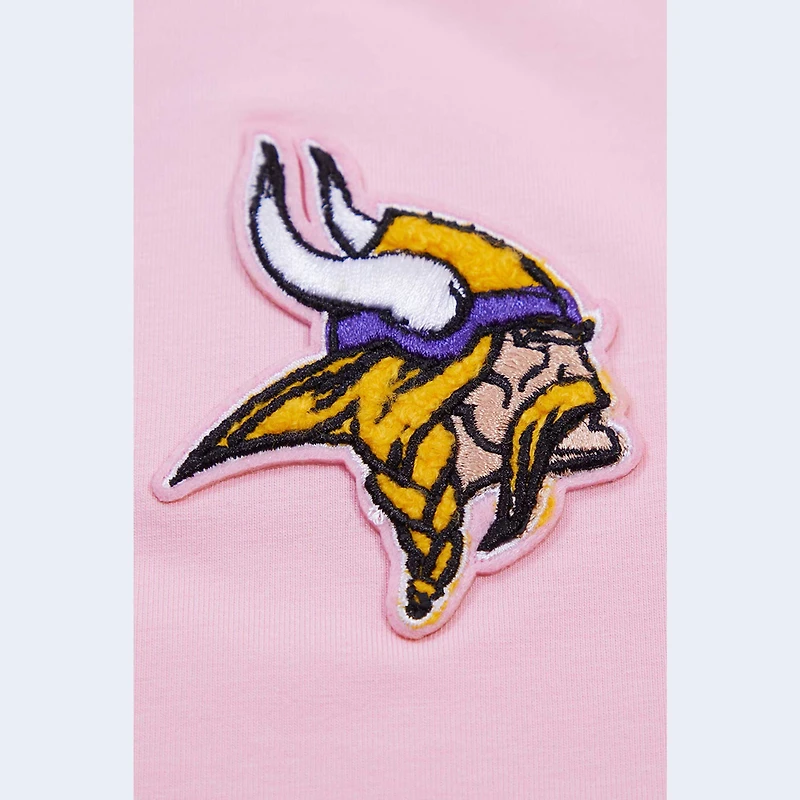 T-shirt court Pro Standard Minnesota Vikings rose pour femme