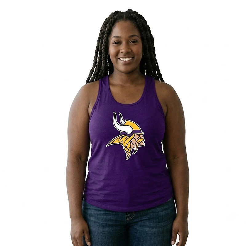 Débardeur basique grande taille violet Minnesota Vikings pour femme