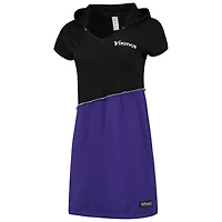 Refried Apparel pour femme Noir/violet Minnesota Vikings Mini-robe à capuche durable