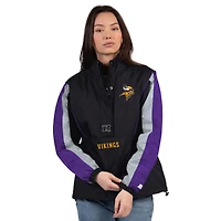 Veste demi-zippée noire/violette pour femme des Minnesota Vikings Thursday Night Gridiron