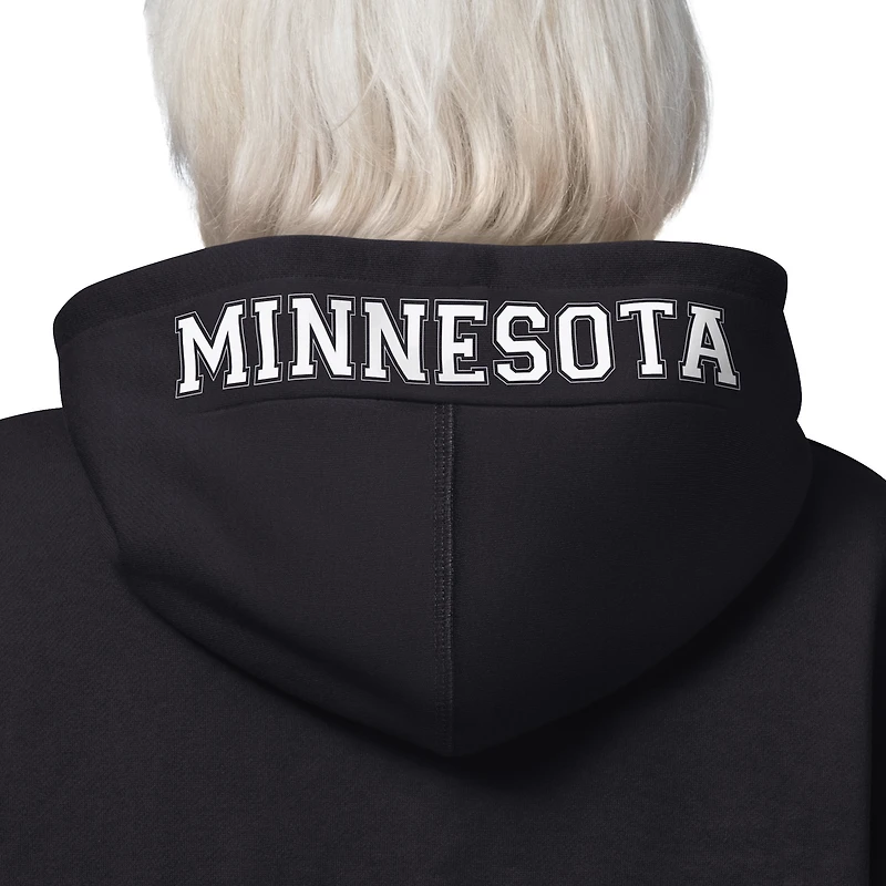 Sweat à capuche zippé noir pour femme des Vikings du Minnesota, 4e essai