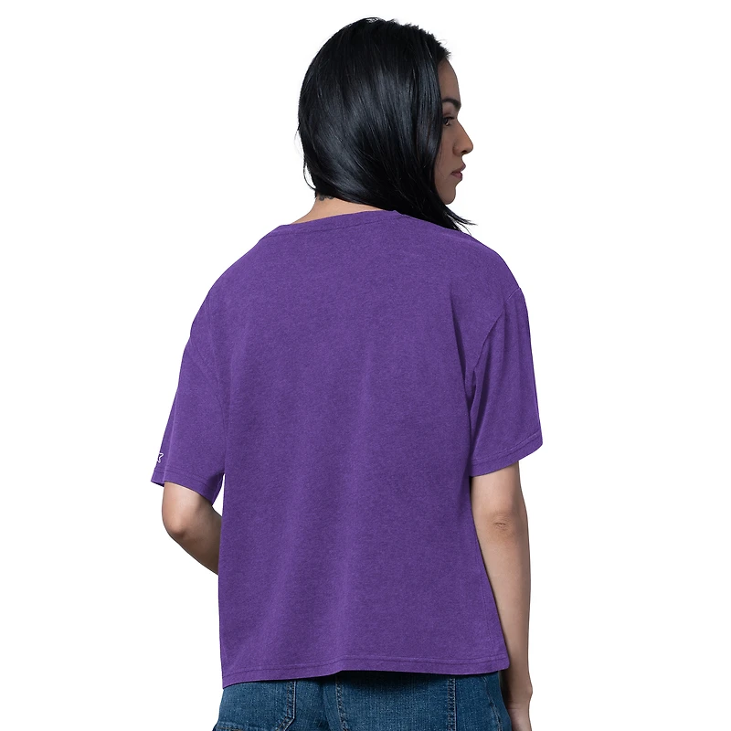 Women's Starter Heather Purple Minnesota Vikings Oversized Hall of Fame T-Shirt