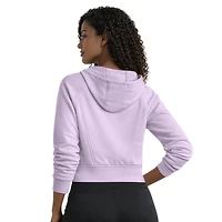 Women's Starter  Purple Minnesota Vikings Cropped Pastels Full-Zip Hoodie