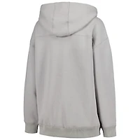 Women's The Wild Collective  Gray Minnesota Vikings Faux Fur Lined Tri-Blend Full-Zip Hoodie