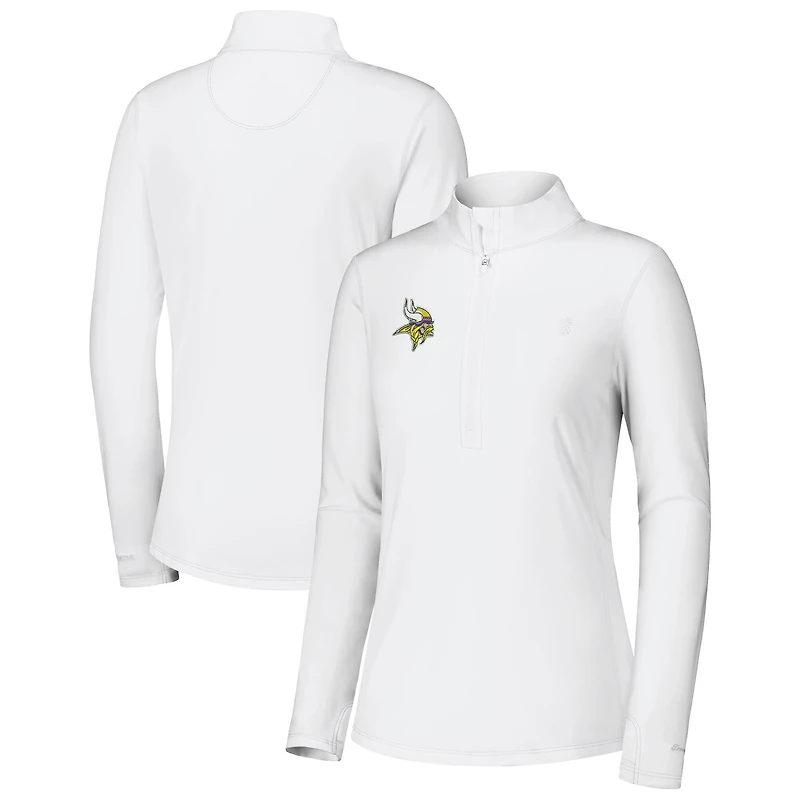 Veste zippée quart de tour Tommy Bahama blanche Minnesota Vikings Sport Playa Vista IslandZone pour femme