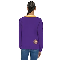 Sweat-shirt à col en V Alice violet des Minnesota Vikings de Tommy Hilfiger pour femme