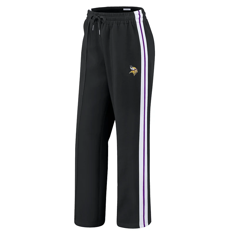 Pantalon droit color-block noir WEAR by Erin Andrews pour femme, motif Vikings du Minnesota