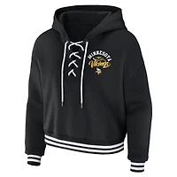 Sweat à capuche lacets noir pour femme WEAR by Erin Andrews des Minnesota Vikings