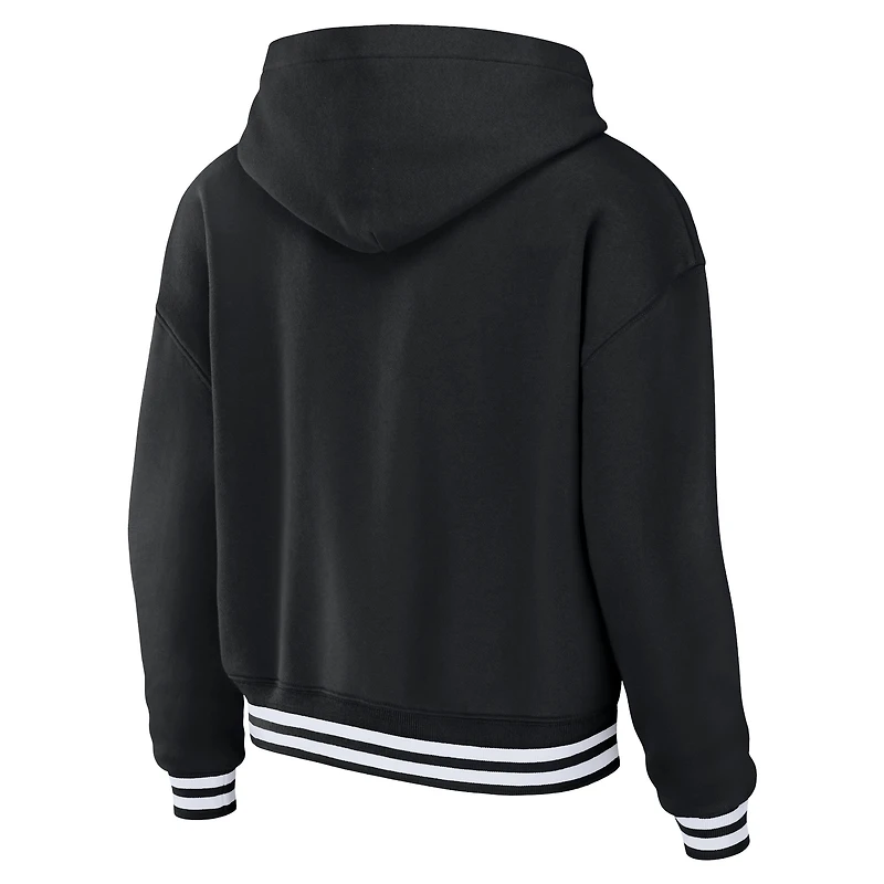 Sweat à capuche lacets noir pour femme WEAR by Erin Andrews des Minnesota Vikings