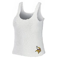 Women's WEAR by Erin Andrews Cream Minnesota Vikings Plus Cozy Scoop Neck Tank Top & Pants Set