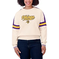 Pull à rayures crème des Vikings du Minnesota pour femme WEAR by Erin Andrews