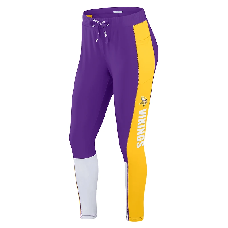 Women's WEAR by Erin Andrews Purple/Gold Minnesota Vikings Color-Block Leggings