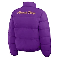 Doudoune réversible courte entièrement zippée violette/blanche Minnesota Vikings WEAR by Erin Andrews pour femme