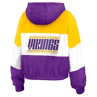 Women's WEAR by Erin Andrews  Purple Minnesota Vikings Color Block Full-Zip Windbreaker Jacket
