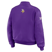 Women's WEAR by Erin Andrews Purple Minnesota Vikings Patch Full-Zip Bomber Jacket