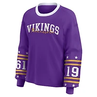 T-shirt de sport à manches longues violet grande taille pour femme WEAR by Erin Andrews, Vikings du Minnesota