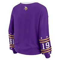 Women's WEAR by Erin Andrews Purple Minnesota Vikings Plus Sport Long-Sleeve T-Shirt