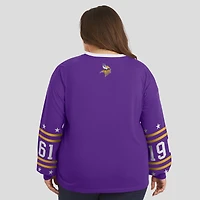 T-shirt de sport à manches longues violet grande taille pour femme WEAR by Erin Andrews, Vikings du Minnesota