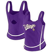 Débardeur à col carré violet pour femme WEAR by Erin Andrews des Minnesota Vikings