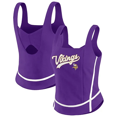 Débardeur à col carré violet pour femme WEAR by Erin Andrews des Minnesota Vikings