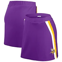 Jupe-short à rayures violettes des Vikings du Minnesota pour femmes par Erin Andrews