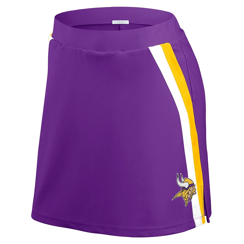 Jupe-short à rayures violettes des Vikings du Minnesota pour femmes par Erin Andrews