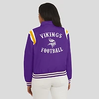 Veste légère à boutons-pression complète violette des Vikings du Minnesota pour femme par Erin Andrews