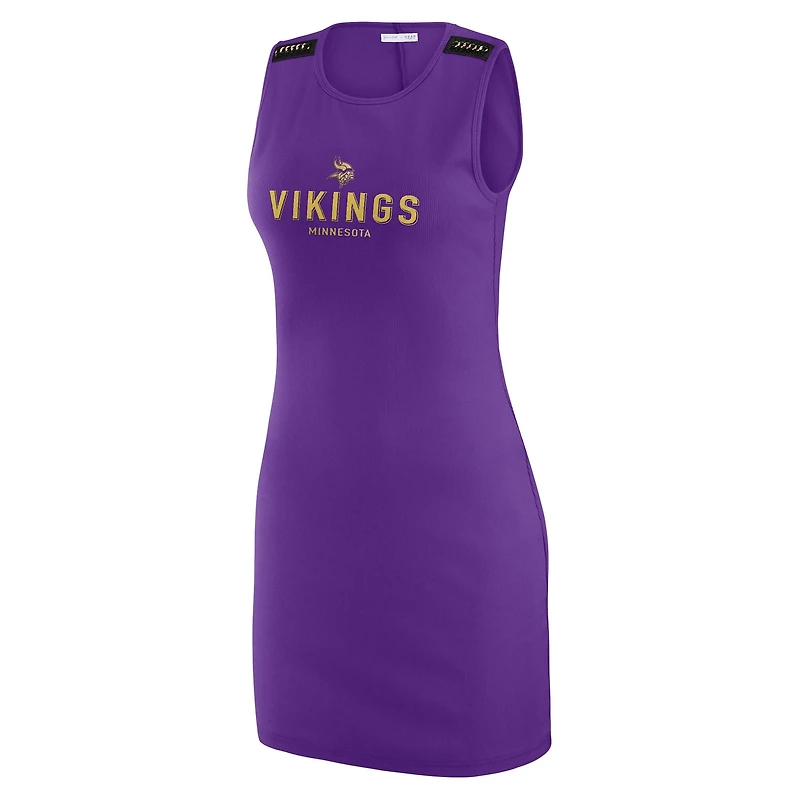 Robe débardeur côtelée violette Minnesota Vikings pour femme WEAR by Erin Andrews x Gracie Hunt