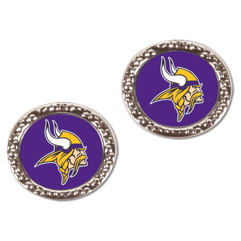 Boucles d'oreilles à tige ronde WinCraft Minnesota Vikings pour femme