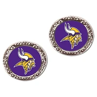 Boucles d'oreilles à tige ronde WinCraft Minnesota Vikings pour femme