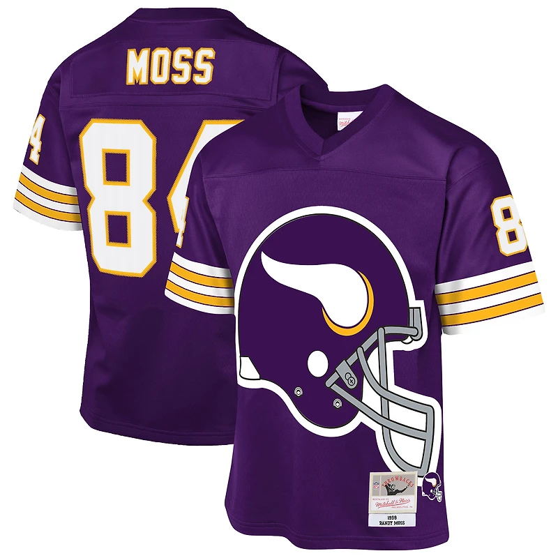 Maillot rétro pour jeunes Mitchell & Ness Randy Moss violet des Vikings du Minnesota 1998