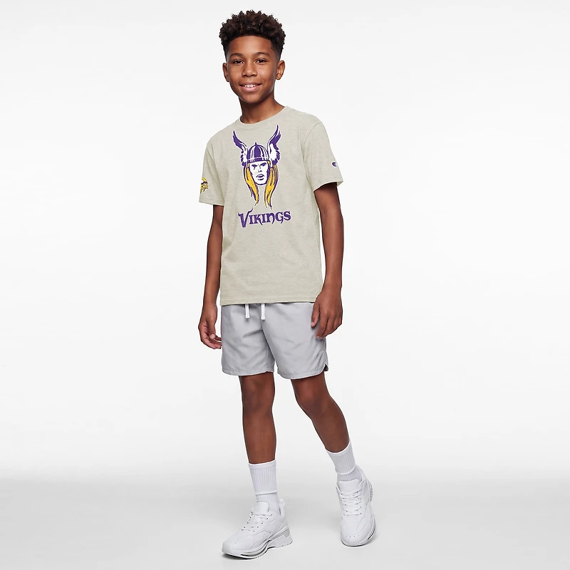 Youth Disney x Champion Oatmeal Minnesota Vikings Thor T-Shirt